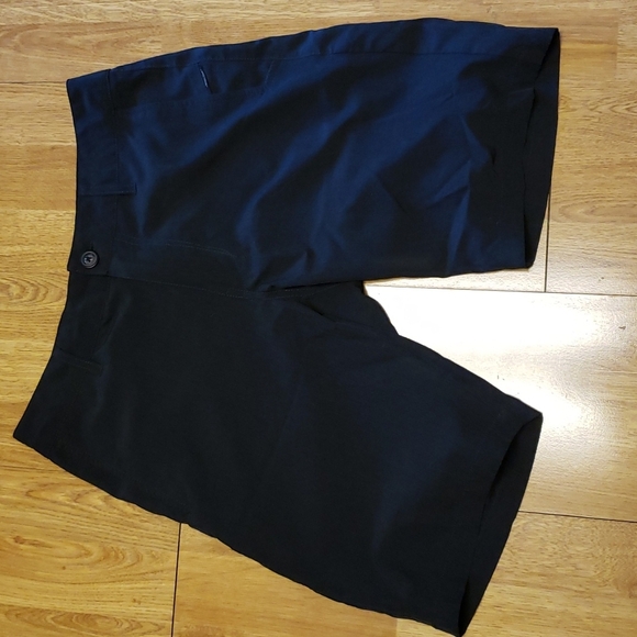 Nitrous Black charcoal gray flat front shorts size 28